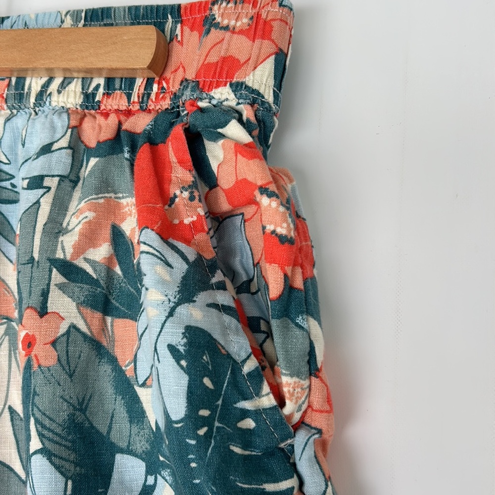 C&C California Linen Tropical Floral Print Pants - Picture 7 of 9